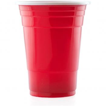 Lumaland para fiesta con diseño de taza de colour rojo 50 y 100 pcs 16 1616 oz beer pong de vaso de extra fuerte, 50 Stk