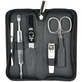 Conjunto de Manicura PFEILRING de 5 piezas en Nappaleder negro