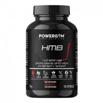 POWERGYM HMB 120 Cápsulas Anticatabólico y Regenerador Muscular – Ideal post esfuerzos musculares – Mejora la hipertrofia muscular, la fuerza y la potencia – Gluten Free