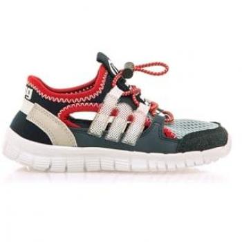 Zapatillas deportivas Mustang Kids Submarine marino para niños, tejido elástico, cierre con cordón elástico, color azul claro marino