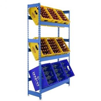 SimonRack Estantería para Cajas de Bebidas, 3 Baldas, Capacidad para 9 Cajas, Soporta hasta 100 kg por balda, Dimensiones 1800x1000x300 mm, Color Azul,