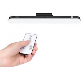 XO Lampara LED de Escritorio - Potencia 25W - Bateria 1200Mah - Ajuste Hasta 80º - Control Remoto - Regulacion de Potencia - Luz Anti Fatiga - Adaptador