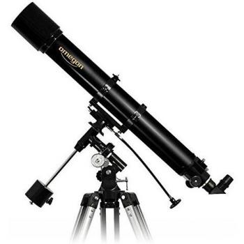 Omegon AC 90/1000 EQ-2, telescopio de Lentes con Apertura de 90 mm y 1000 mm de Distancia Focal