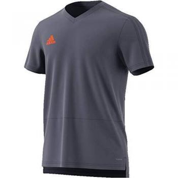 adidas CON18 TR JSY T-Shirt, Hombre, Onix/Orange, XL
