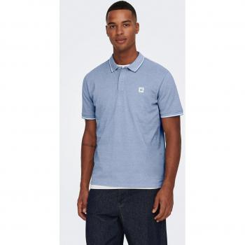 Polo Piqué Slim de Hombre Only & Sons con Detalle del Logo y Manga Corta