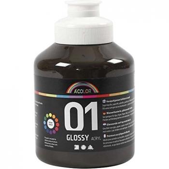 Pintura Acrílica Brillante A-Color, Marrón, 500 ml