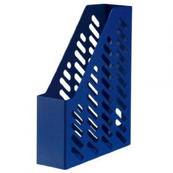 Carpeta archivadora clásica HAN, A4/C4, plástico, azul con agujero de agarre y visualización