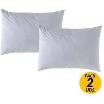 ETHERE MAISON - Pack de 2 Fundas de Almohada Lisa Algodón Perla 50x75 cm