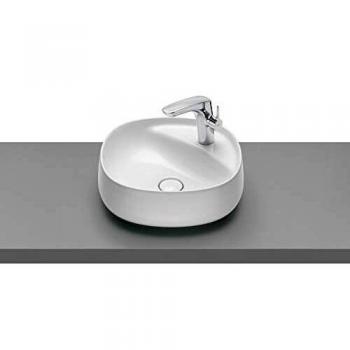 Roca A3270B9000 Lavabo de Fineceramic Sobre Encimera, 455x455x160mm, Coleccion Beyond, Color Blanco
