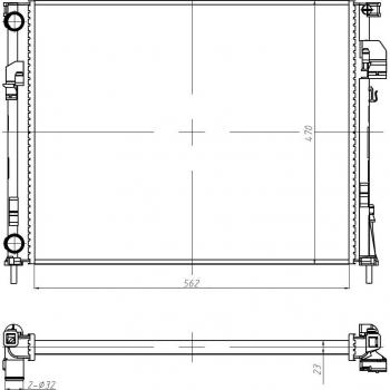 Radiador de refrigeración del motor Economy Class NRF 58332A