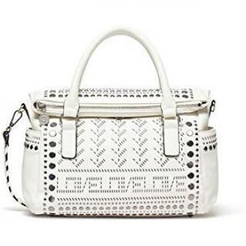 Desigual Bols_azabache Loverty - Bolso de mano, Blanco