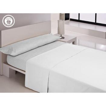 Sábana Encimera Hosteline 100% algodón Iris Blanco para cama de 180