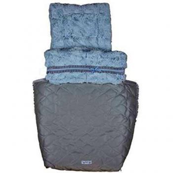 Saco para Capazo Rosy Fuentes - Saco para Bebé Universal - Saco tres usos - Funda para capazo de bebé-0-gris celeste