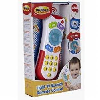 winfun 7300723 - Mando a Distancia con Luces y Sonido para Bebes, Color Blanco