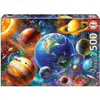 Educa Borras - Genuine Puzzles, Puzzle 500 piezas, Sistema solar