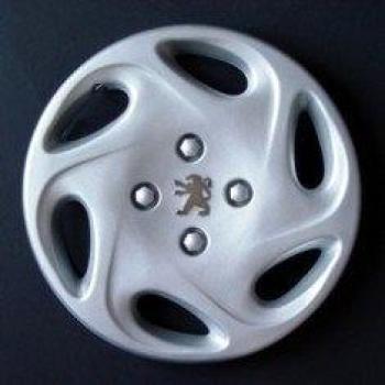 JUEGO DE TAPACUBOS 4 UNIDADES, DIÁMETRO DE 13 ', DISEÑO CROMADO CON LOGO PARA PEUGEOT BIPPER