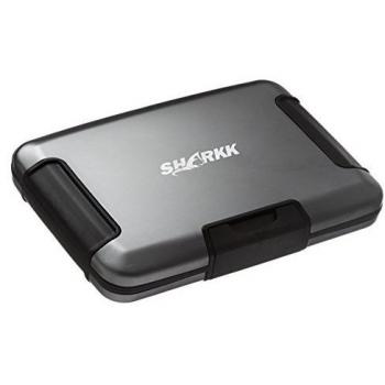 Tarjetero de aluminio Sharkk proteccion RFID Billetera de Aluma rugosa Resistente al Agua
