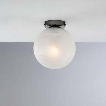 Plafón Contemporáneo Olaf Cromo Negro 1 Luz E27