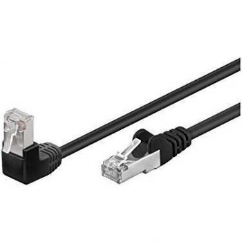 Cable de red Cat5e F/UTP 5 m con conector 90° negro