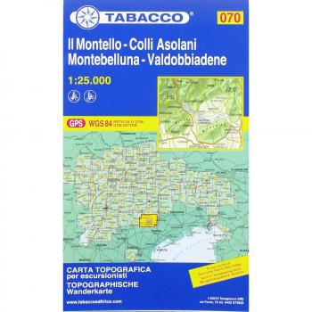 Mapa excursionista y topográfico Il Montello - Colli Asolani - Montebelluna - Valdobbiadene 1:25.000