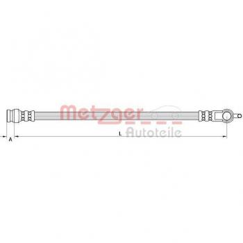 Latiguillo de freno Metzger trasero izquierdo para Mazda CX-5 4111630