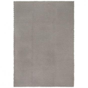 Alfombra rectangular de algodón 180x250 cm en color natural, antracita y gris para sala de estar, dormitorio y salón