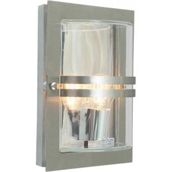 Plafón de jardín Basel acero inoxidable 31 cm, aplique de empotrar para exterior 1 luz, acero inoxidable, IP54, E27