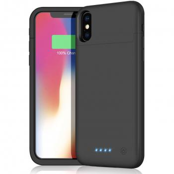 HETP Funda Bateria iPhone X 10 [5200mAh], Carcasa Bateria [Ultra Thin] Externa Recargable Portatil Protector Cargador Power Bank Case para Apple iPhone iPhone X 10