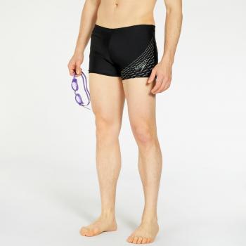 Bañador Bóxer de Hombre Speedo Medley Logo, Negro/Gris, Talla S