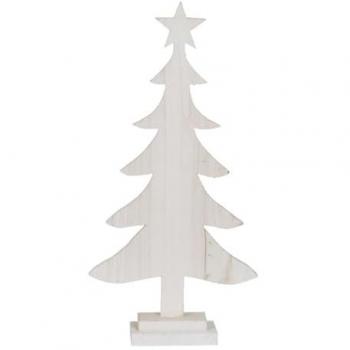 Árbol de Navidad Blanco Madera de Paulonia 40 x 2 x 80 cm