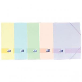 Carpeta Oxford con solapas de plástico en colores surtidos