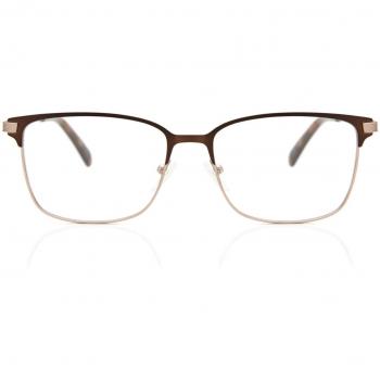 Montura Ovalada Completa Metálica Dorada para Hombre - Gafas Recetadas Anti-Azules - SmartBuy Collection