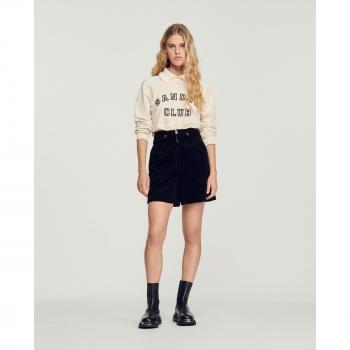 Sandro Cadaques High-Waisted Tweed Shorts - Black - Size: 4X-Large