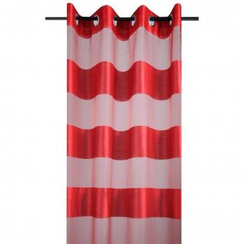 Lovely Casa R61680001 Viana-Cortina algodón, 135 x 240 cm, 100% algodón, rojo, 135x240x cm