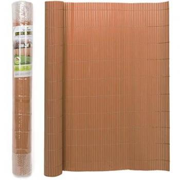 Cañizo PVC Doble Cara 1,5x3m - Densidad 1000 g/m2 - Valla de Ocultación Marrón para Jardín, Balcón o Terraza