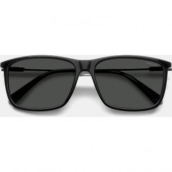 Polaroid PLD 4130/S/X 807 M9 59 Square Frame Polarized Sunglasses for Men, Black unisex, Sizes: 59 MM