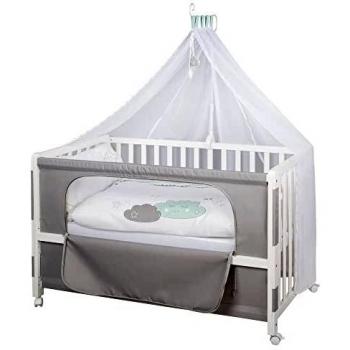 Cuna Room Bed Blanca Nube Feliz 60x120 cm, Multiusos como Cuna, Cama Infantil y Juvenil