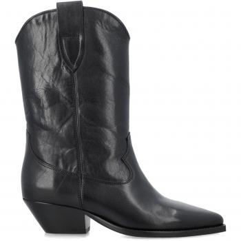 Isabel Marant Women's Black Calf Leather Cowboy Boots, Size 7 US / 4 UK