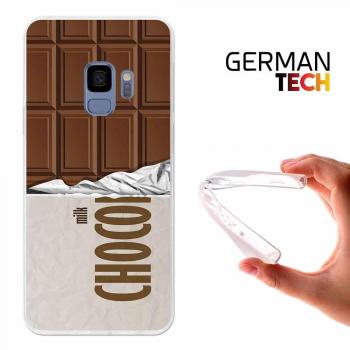 Funda Gel para Samsung Galaxy S9, Carcasa TPU Flexible fabricada con la mejor Silicona, protege y se adapta a la perfección a tu Smartphone y con nuestro exclusivo diseño German Tech® - Tableta de chocolate.