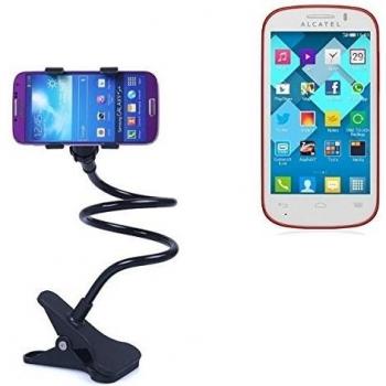 stand de mesa para Alcatel One Touch Pop C3, negro sostenedor del clip de teléfono inteligente smartphone escritorio, 65cm - K-S-Trade
