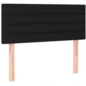 Cabecero con LED de tela negro 100x5x78/88 cm Vidaxl Negro