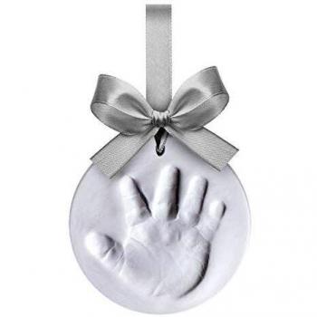 Dooky 130014 Happy Hands Ornament Juego de huellas de mano o de pie para un bebé como recordatorio