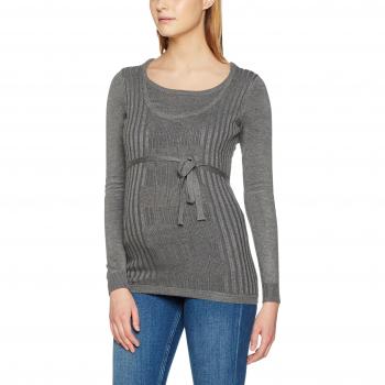 MAMALICIOUS Mljoyan Nell Ls Knit Blouse Nf, Jersey Premamá para Mujer, Gris