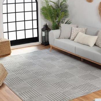 Alfombra Escandinava Moderna Surya para Salón y Exterior Gris 80 x 150 cm