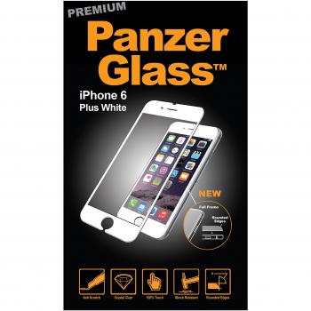 PanzerGlass PG1003 - Protector de Pantalla de Cristal Resistente a rasguños y líquidos Compatible con Apple iPhone 6/6s Plus, 3D Touch Compatible, Blanco