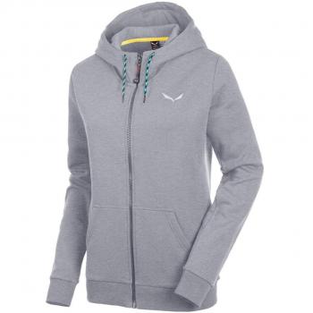 SALEWA Solidlogo 2 CO W FZ HDY Sudadera con Cremallera, Mujer, Gris
