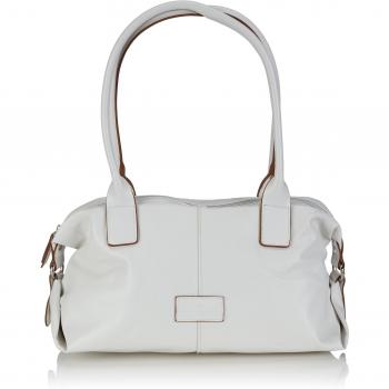 Tom Tailor Acc MIRIPU Bowlingbag - Bolso de material sintético mujer, color blanco, talla 35x20x17 cm