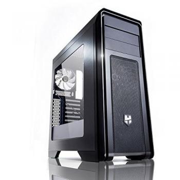 NOX Hummer ZX Negra - Semitorre ATX/Micro ATX con Ventana Lateral Transparente, Soporte para Refrigeración Líquida y hasta 5 Ventiladores, Incluye 3 Ventiladores de 120mm