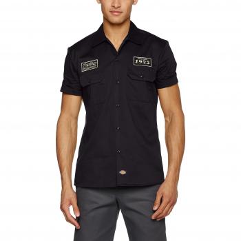 Dickies North Irwin, Camisa de Trabajo para Hombre, Negro