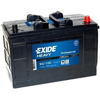 Batería Exide Start Pro EG1100 12V 110Ah 750A EN Medidas 349x175x235mm